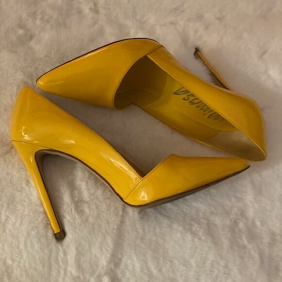 Mimosa Rare Yellow Patent Leather High Heel Pumps (Pre-Owned) - Picture 3 of 5